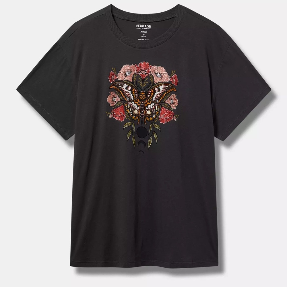 Torrid Bejeweled Moth T-shirt